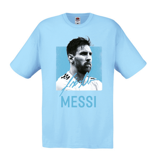 Мъжка памучна тениска Lionel Messi | Messi T-Shirt | Футболна тениска с DTF принт