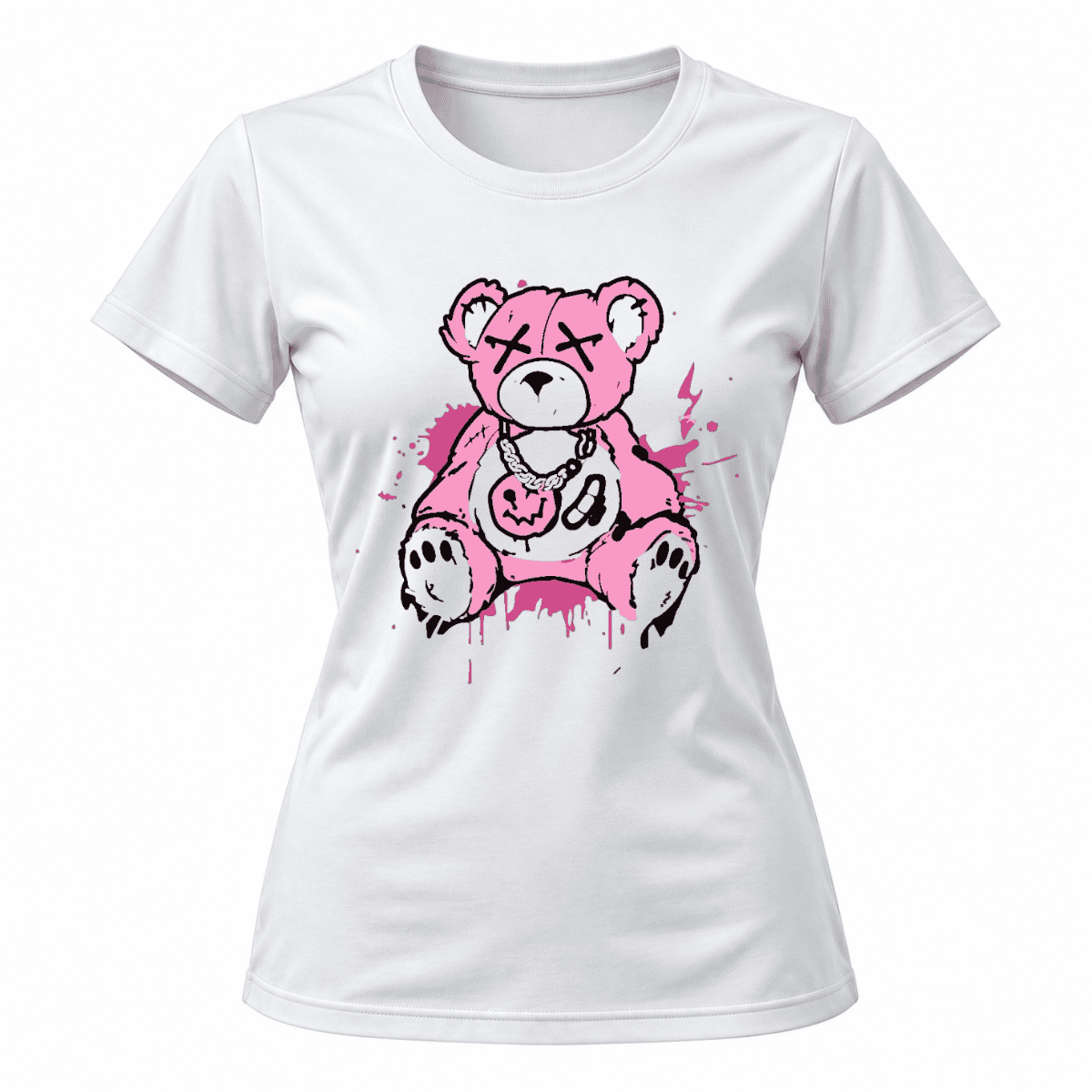 Дамска тениска с мече Pink