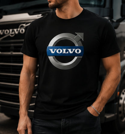 Мъжка Памучна Тениска Volvo Автомобилен Дизайн