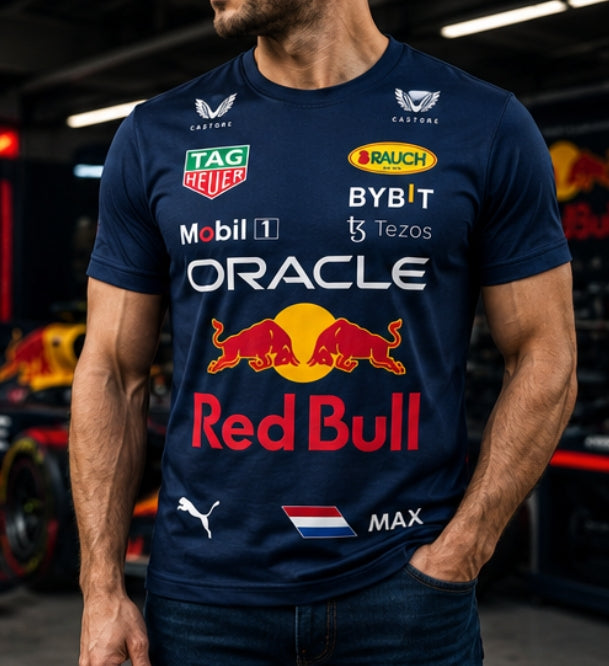 Мъжка Памучна Тениска Red Bull | Спортен Стил и Премиум Качество